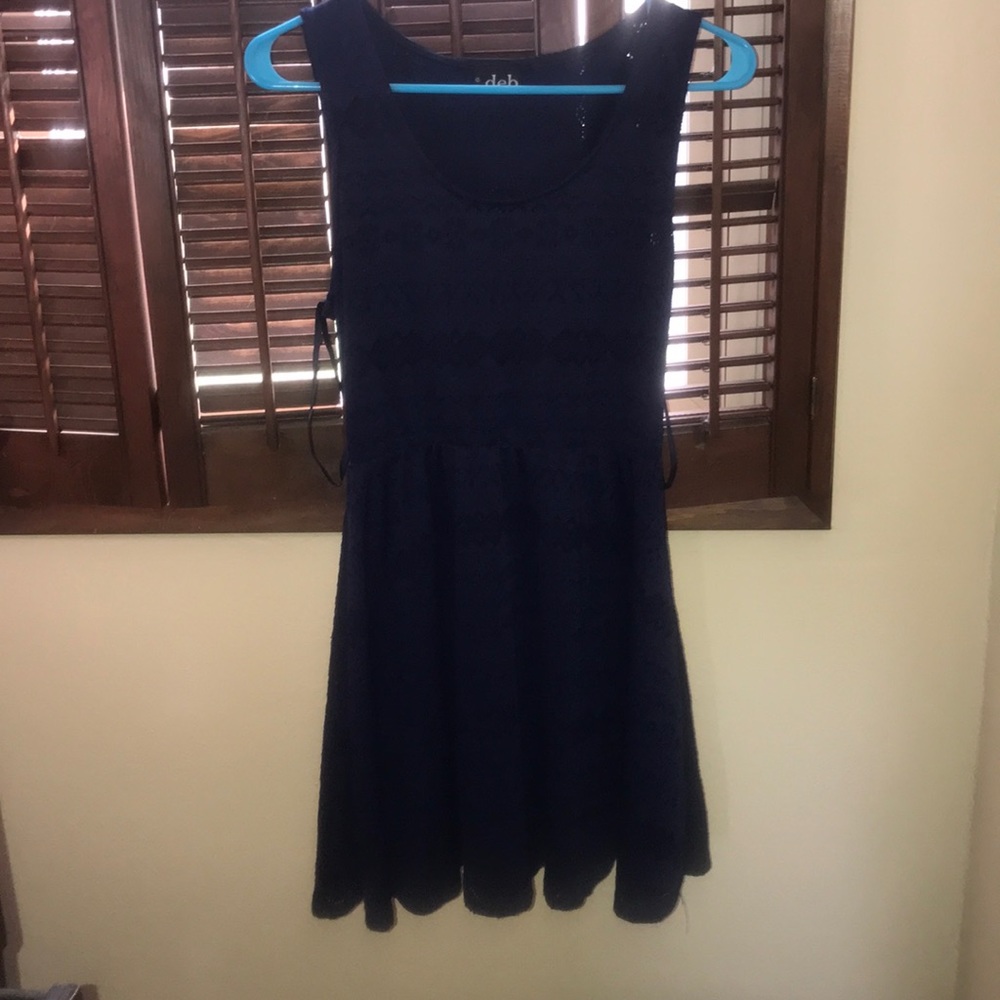 Deb Navy Blue Lace Dress
